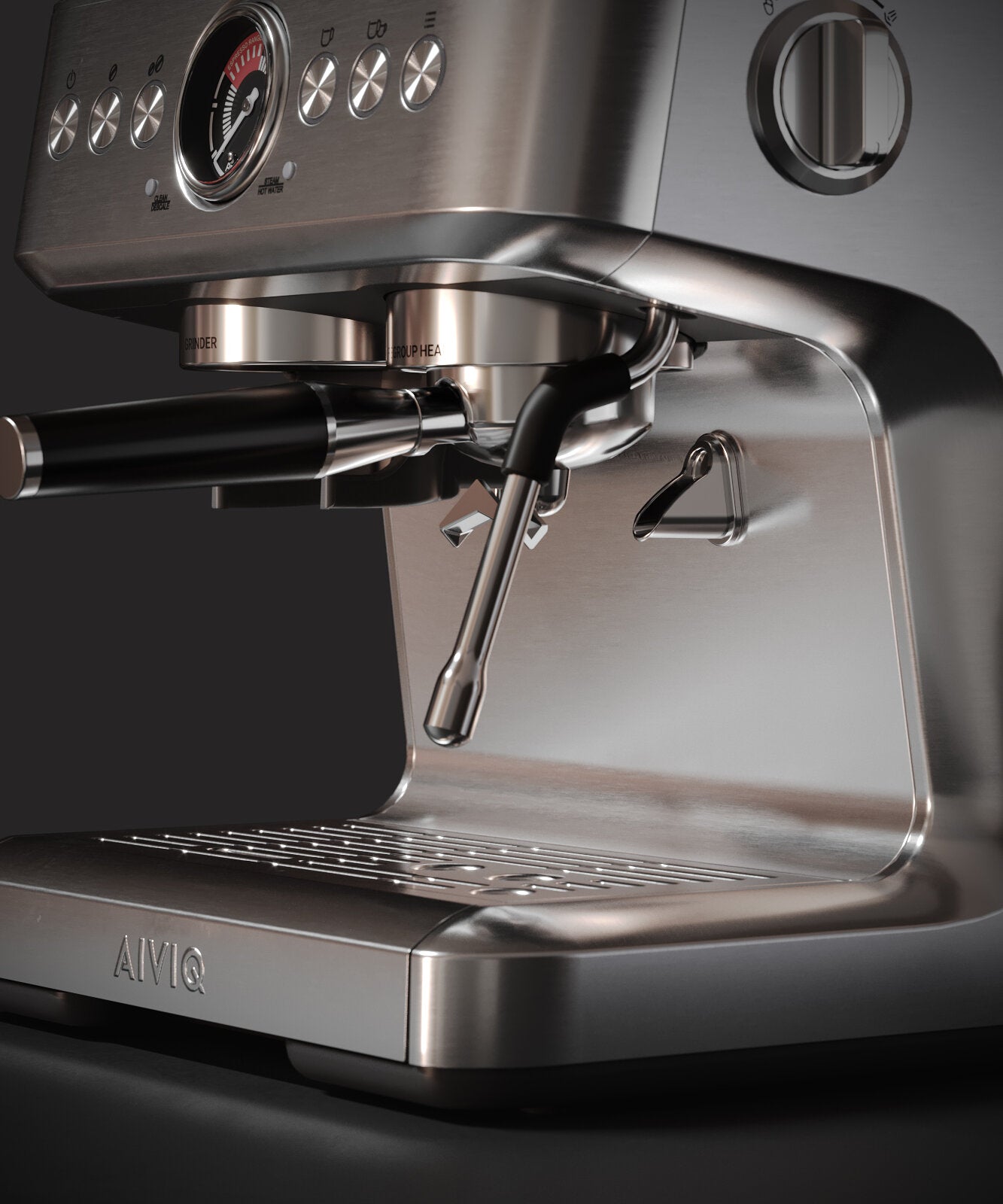 Aspire Brew espressomaskine - sølvfarvet